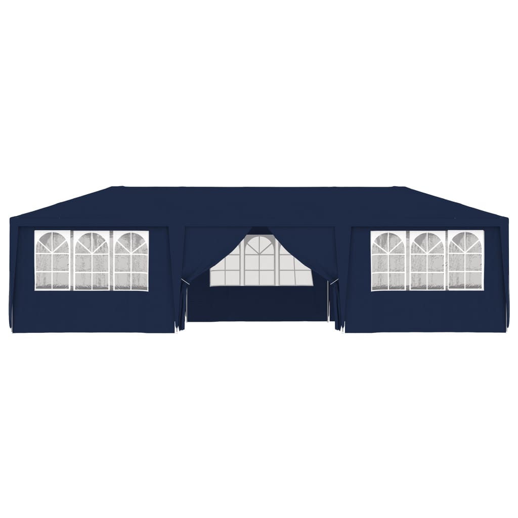 Tenda festas profissional c/ paredes laterais 4x9m 90g/m² azul