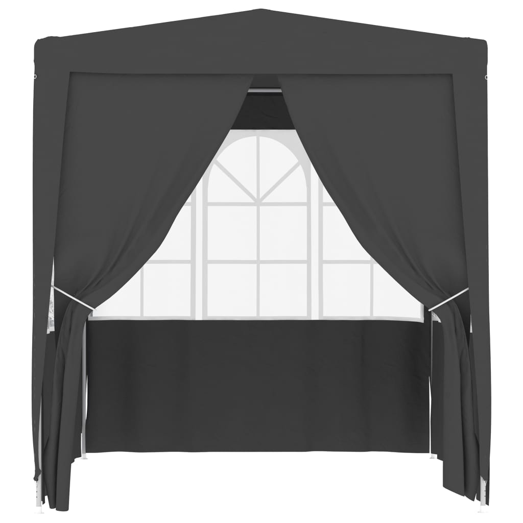 Tenda festas com paredes laterais 2x2m 90g/m² antracite