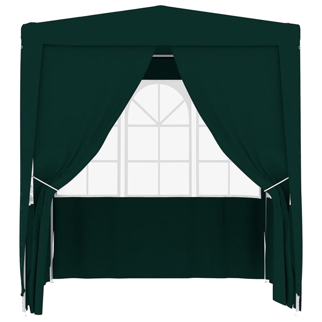 Tenda festas profissional c/ paredes laterais 2x2m 90g/m² verde