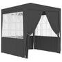 Tenda festas com paredes laterais 2,5x2,5m 90g/m² antracite