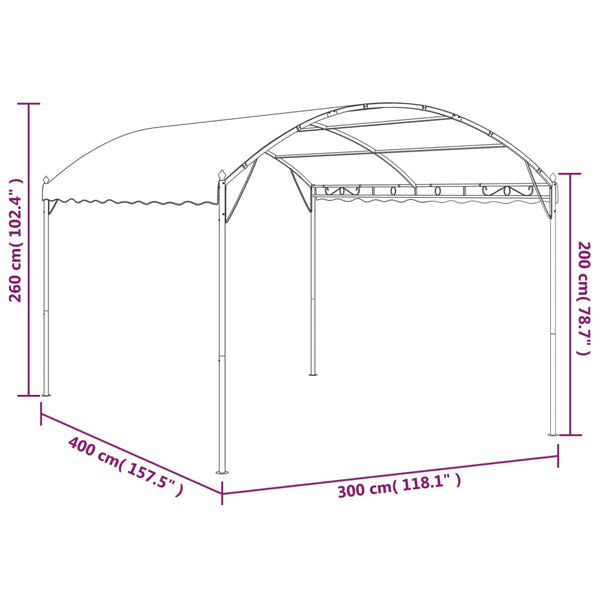 Toldo 3x4 m antracite