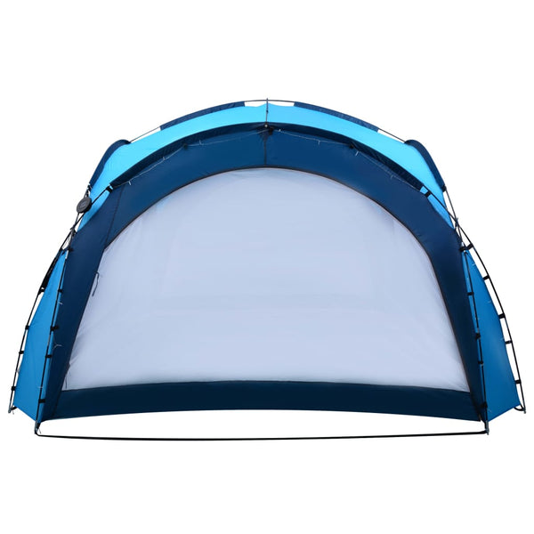 Party tent with LEDs and 4 side walls 3.6x3.6x2.3 m blue