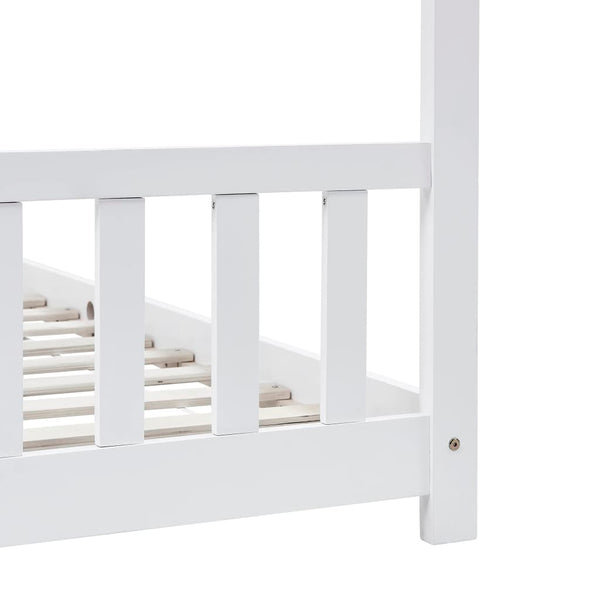 Estrutura de cama para crianças 90x200 cm pinho maciço branco