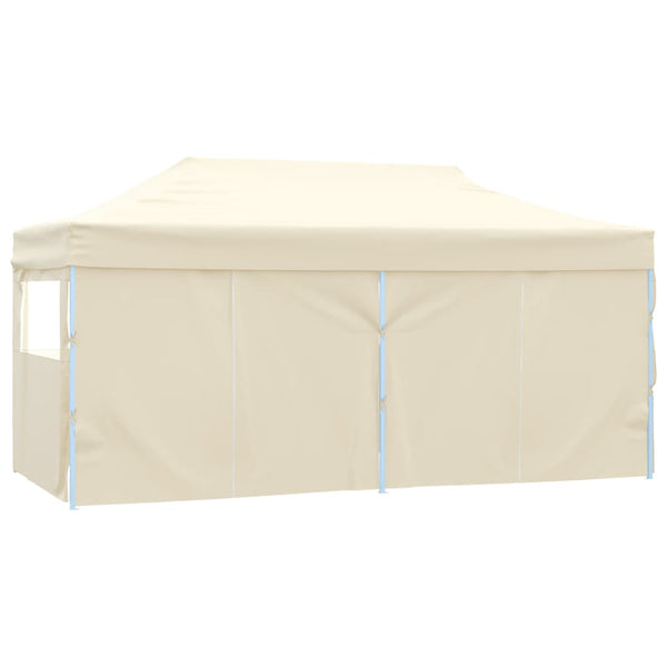 Tenda dobrável profissional festas 4 paredes 3x6m aço creme