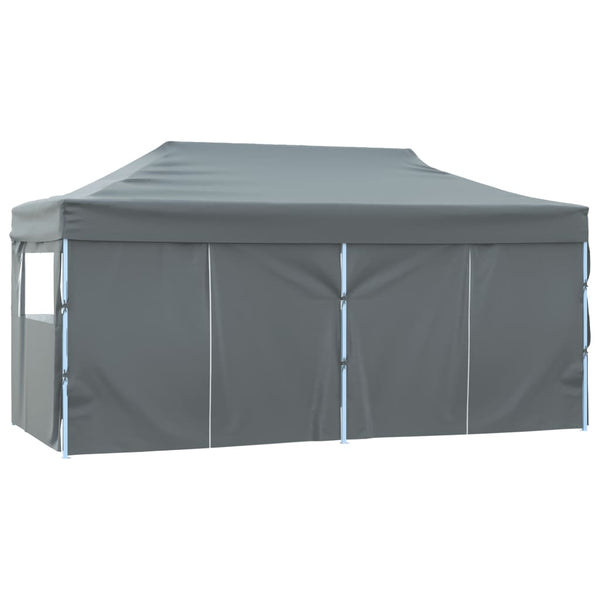 Tenda dobrável profissional festas 4 paredes 3x6m aço antracite