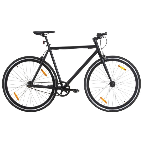 Bicicleta de mudanças fixas 700c 51 cm preto