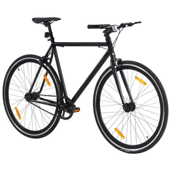 Bicicleta de mudanças fixas 700c 55 cm preto