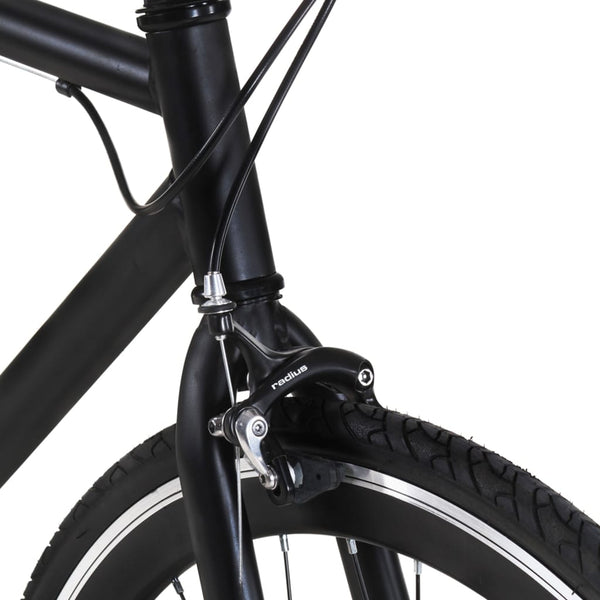 Bicicleta de mudanças fixas 700c 55 cm preto