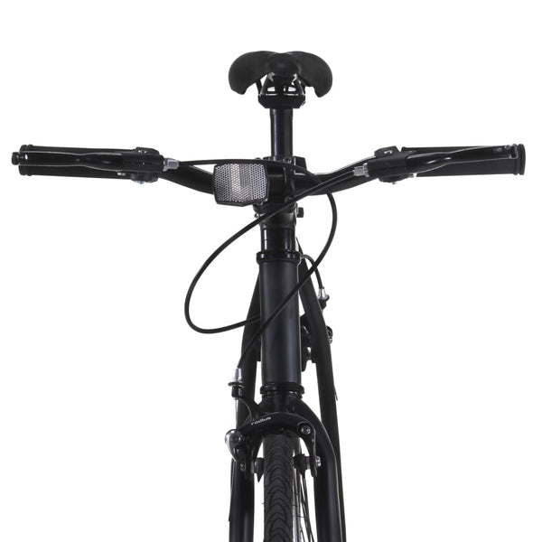 Bicicleta de mudanças fixas 700c 59 cm preto e laranja