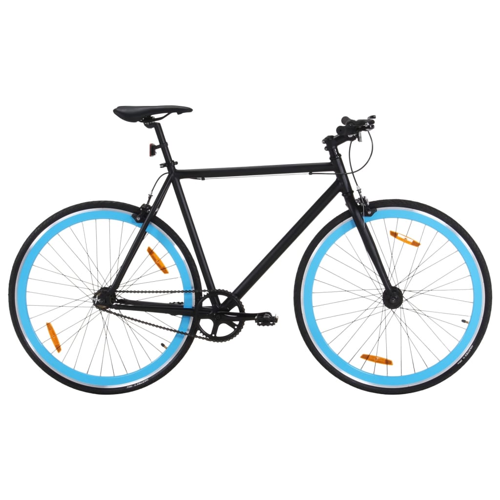 Bicicleta de mudanças fixas 700c 51 cm preto e azul