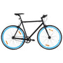 Bicicleta de mudanças fixas 700c 55 cm preto e azul
