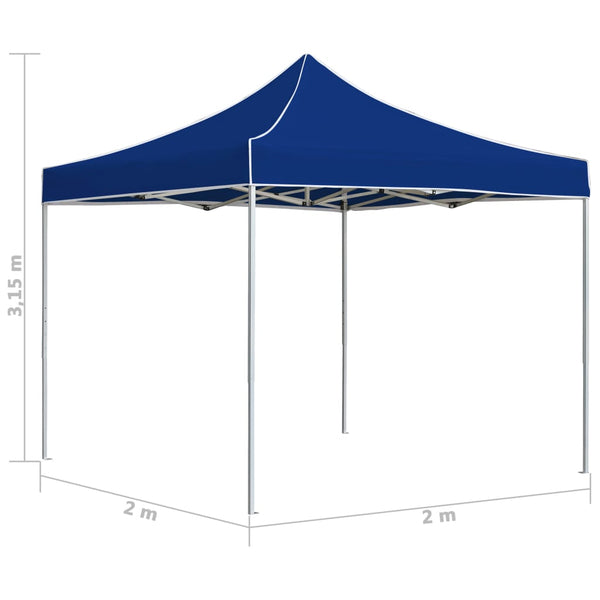 Tenda para festas dobrável profissional 2x2 m alumínio azul