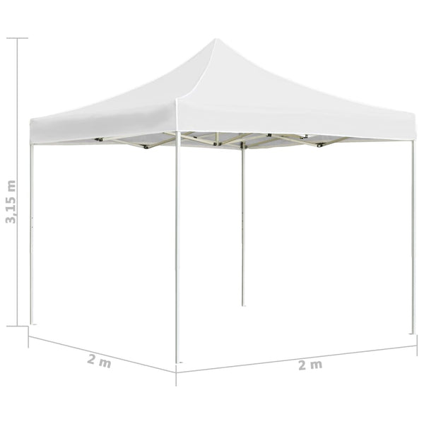 Tenda para festas dobrável profissional 2x2m alumínio branco