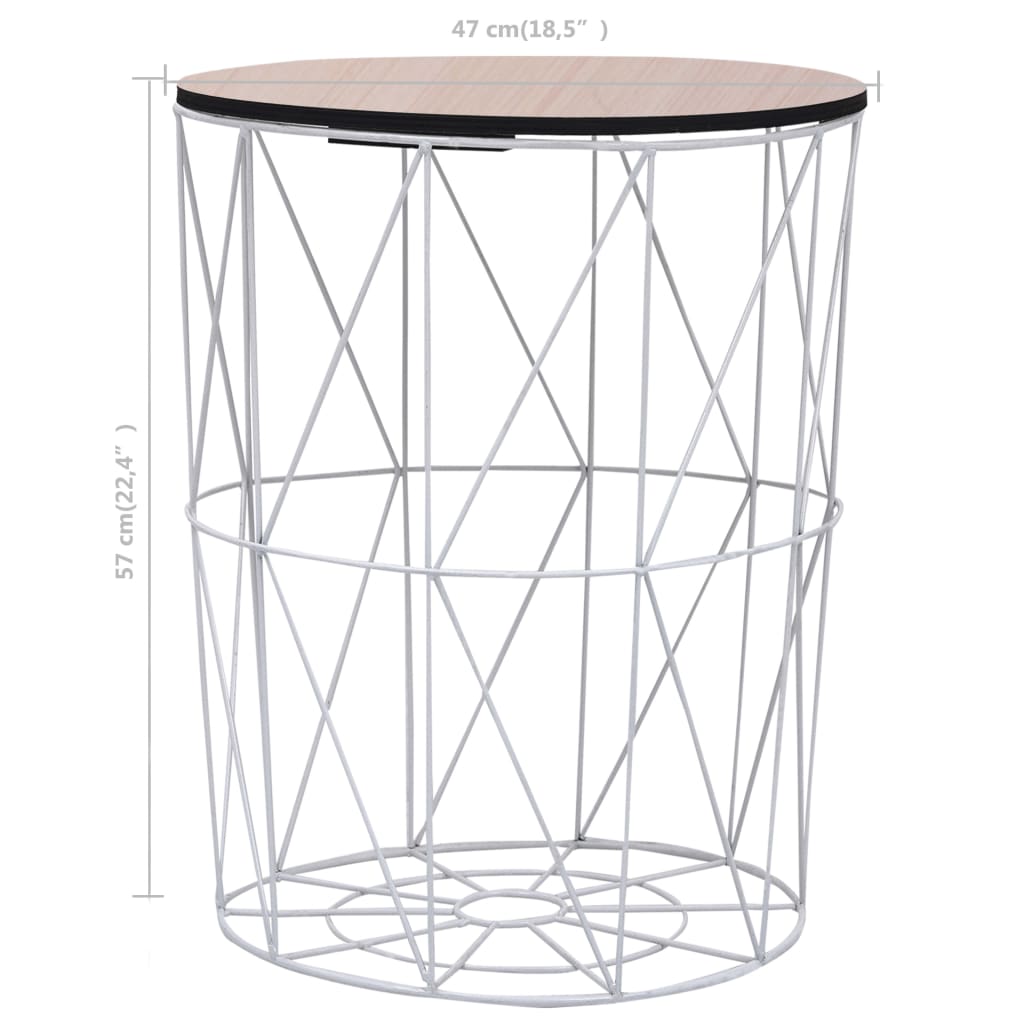 Mesa de centro Ø 47 cm branco