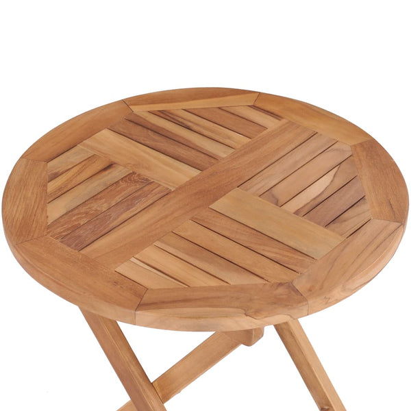 Mesa de jardim dobrável 45 cm madeira de teca maciça