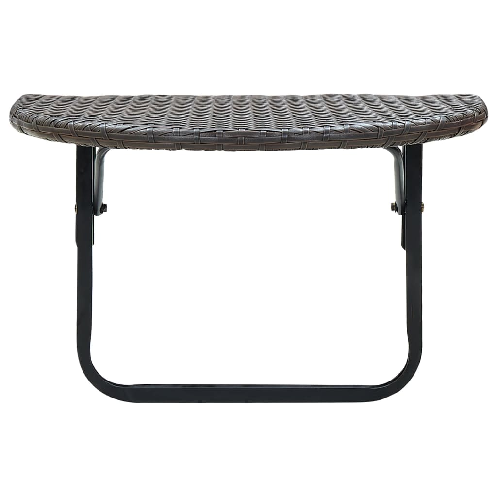 Mesa para varanda 60x60x40 cm vime PE castanho