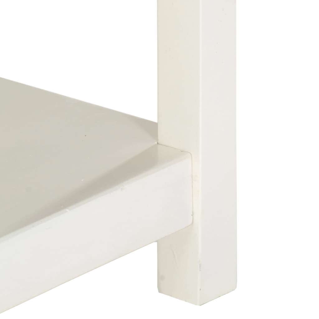 Mesa centro extensível 90x(45-90)x45 cm mangueira maciça branco