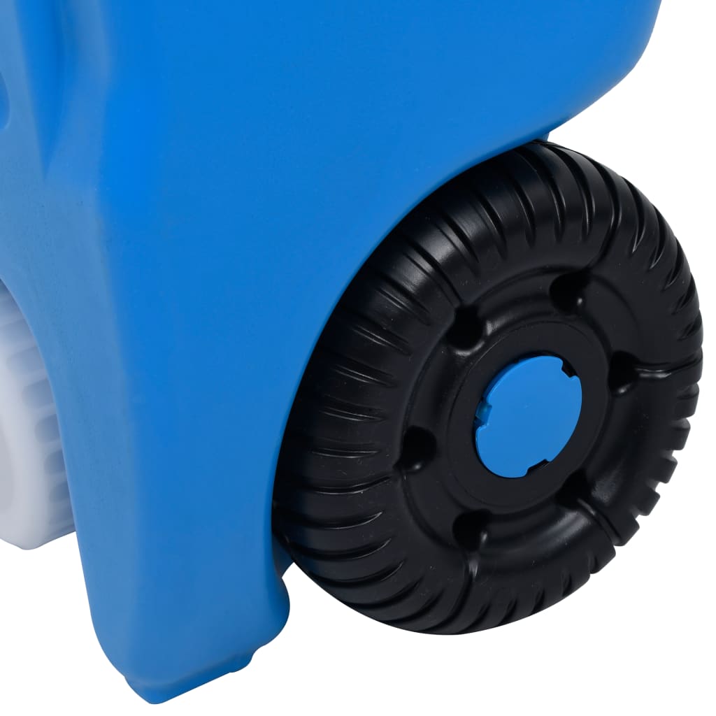 Tanque de água com rodas para campismo 40 L azul