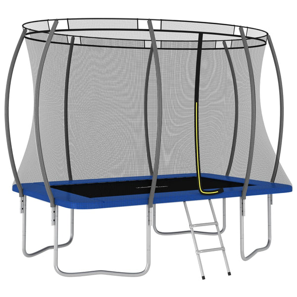 Conjunto de trampolim retangular 274x183x76 cm 150 kg