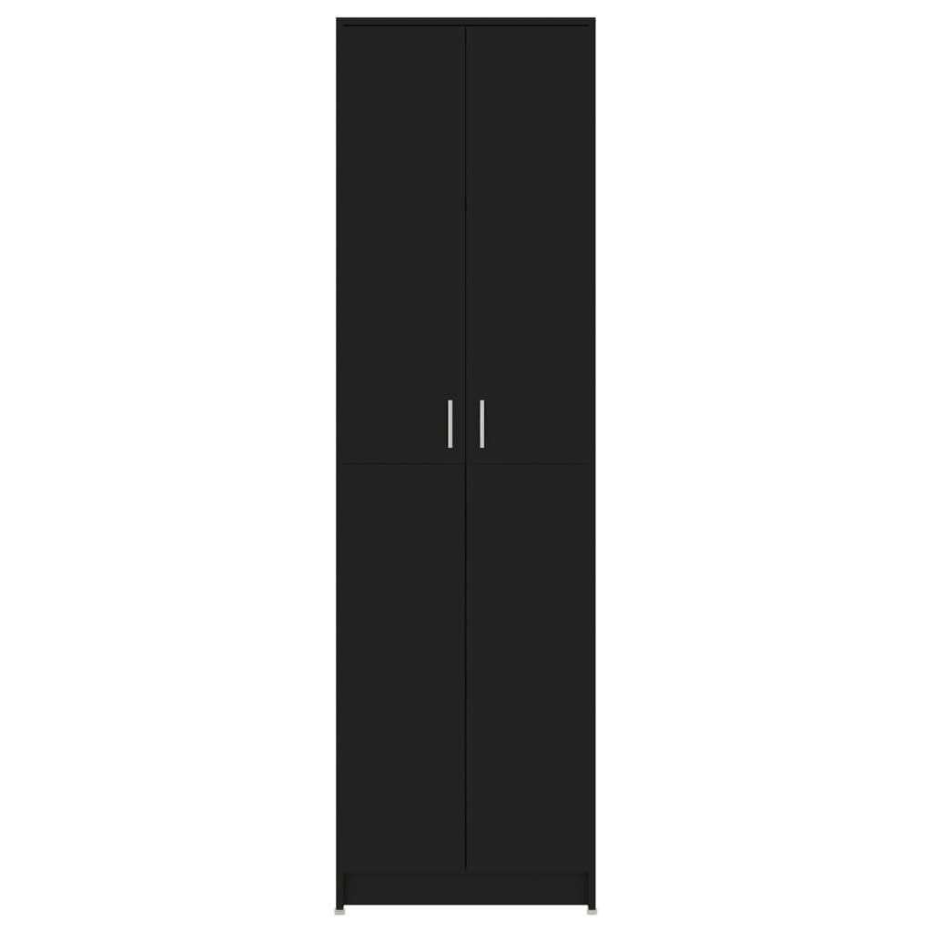 Roupeiro de corredor 55x25x189 cm derivados de madeira preto