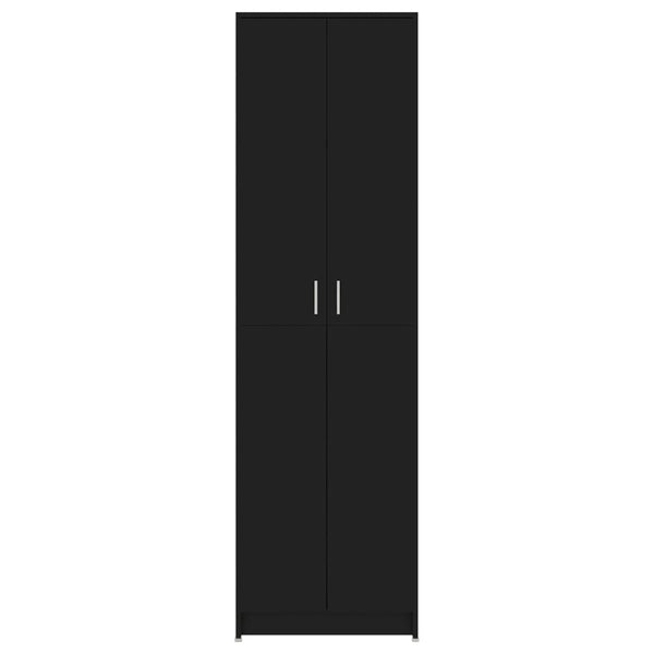 Roupeiro de corredor 55x25x189 cm derivados de madeira preto