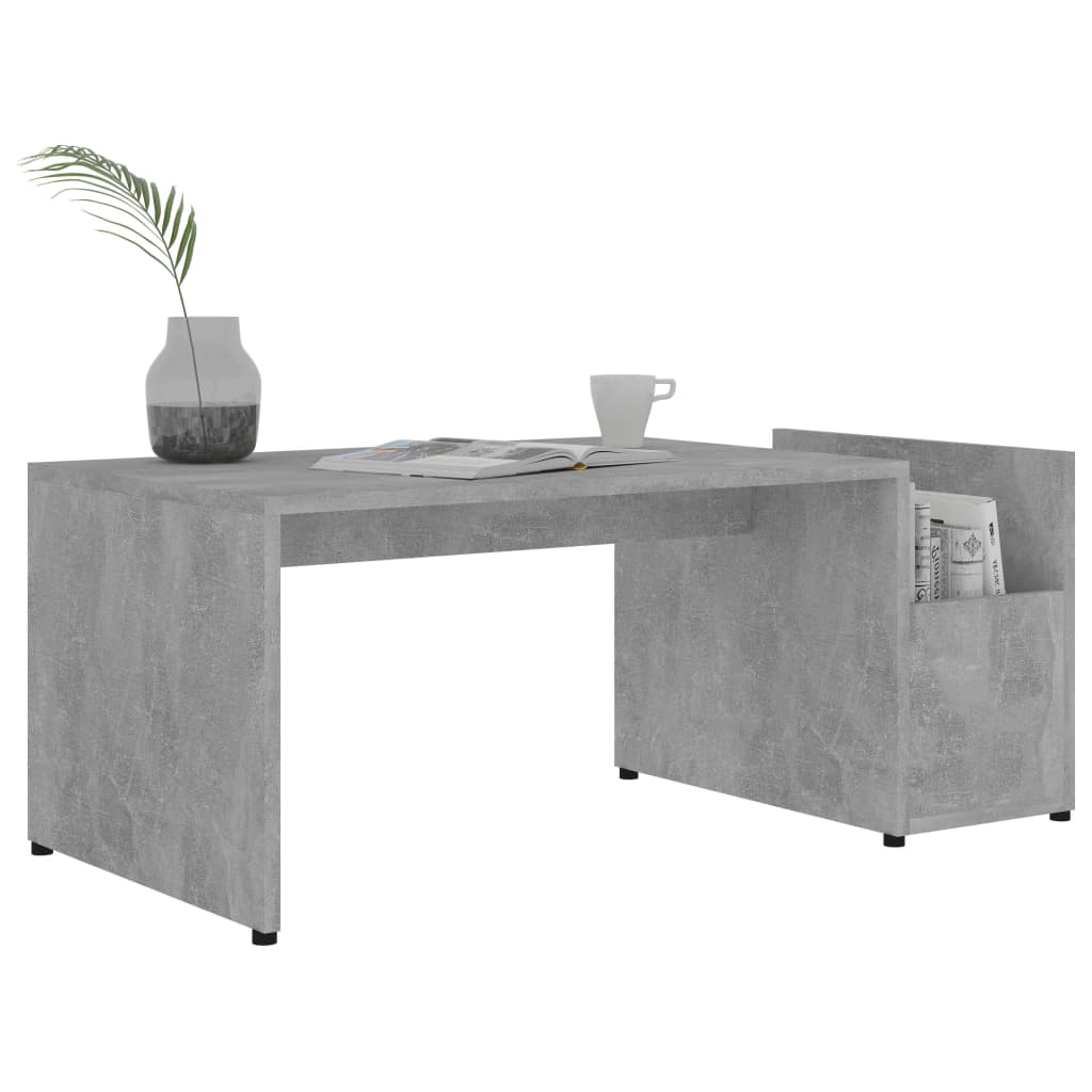 Mesa de centro 90x45x35 cm derivados madeira cinzento cimento