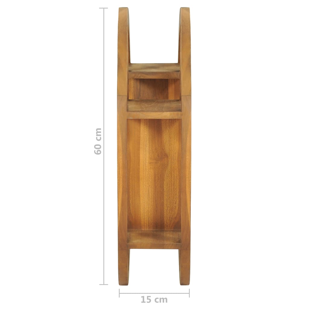 Prateleira de parede Yin Yang 60x15x60cm madeira de teca maciça
