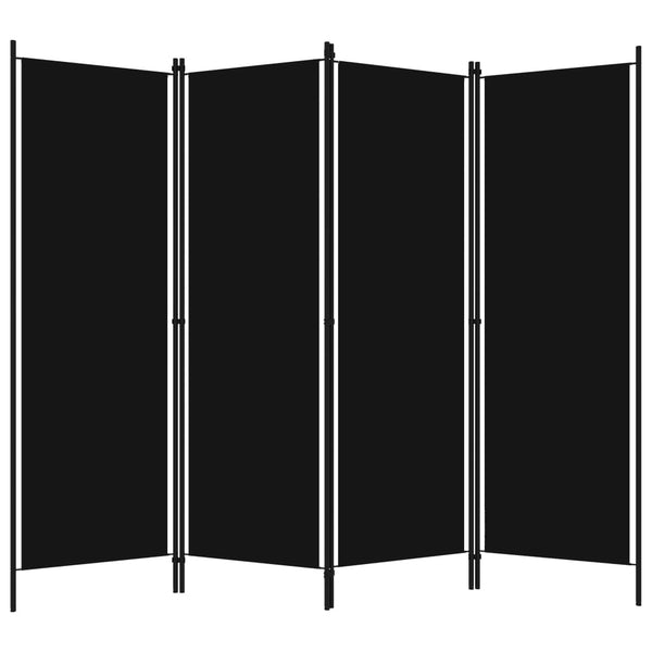 Divisória de quarto com 4 painéis 200x180 cm preto
