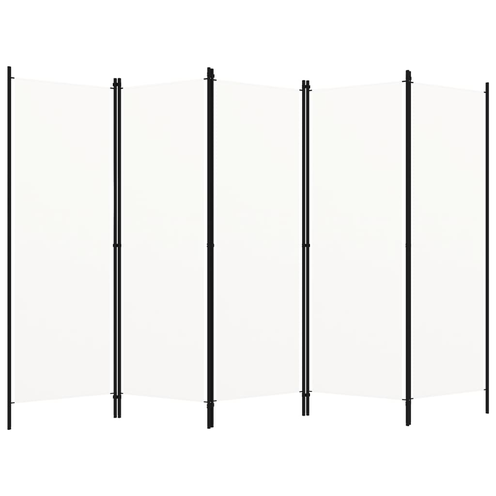 Divisória de quarto com 5 painéis 250x180 cm branco