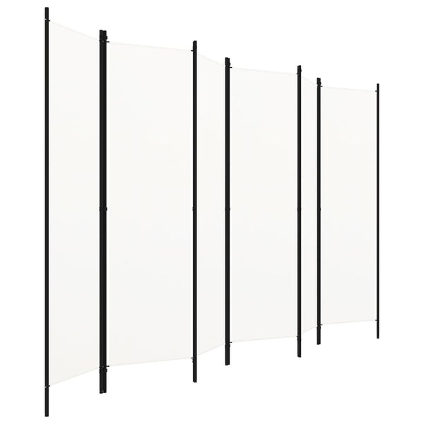 Divisória de quarto com 6 painéis 300x180 cm branco