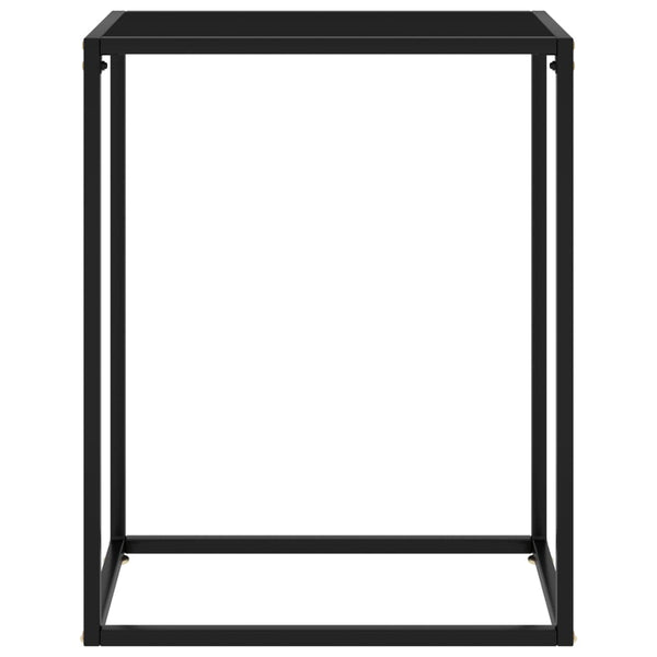 Mesa consola 60x35x75 cm vidro temperado preto