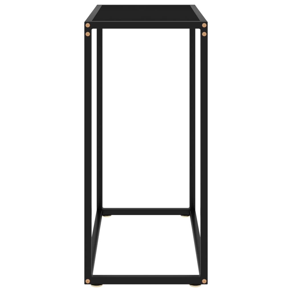 Mesa consola 60x35x75 cm vidro temperado preto