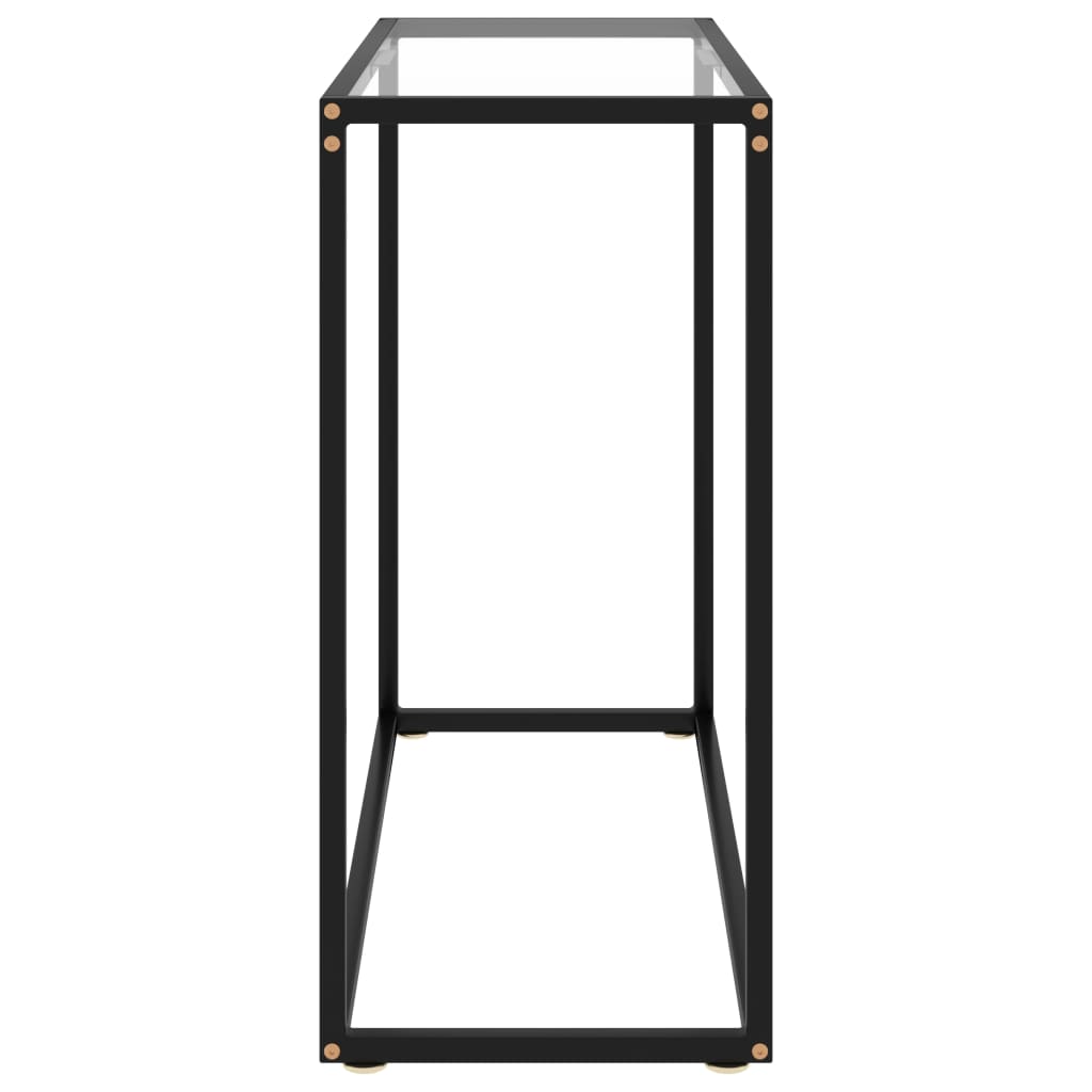 Mesa consola 80x35x75 cm vidro temperado transparente