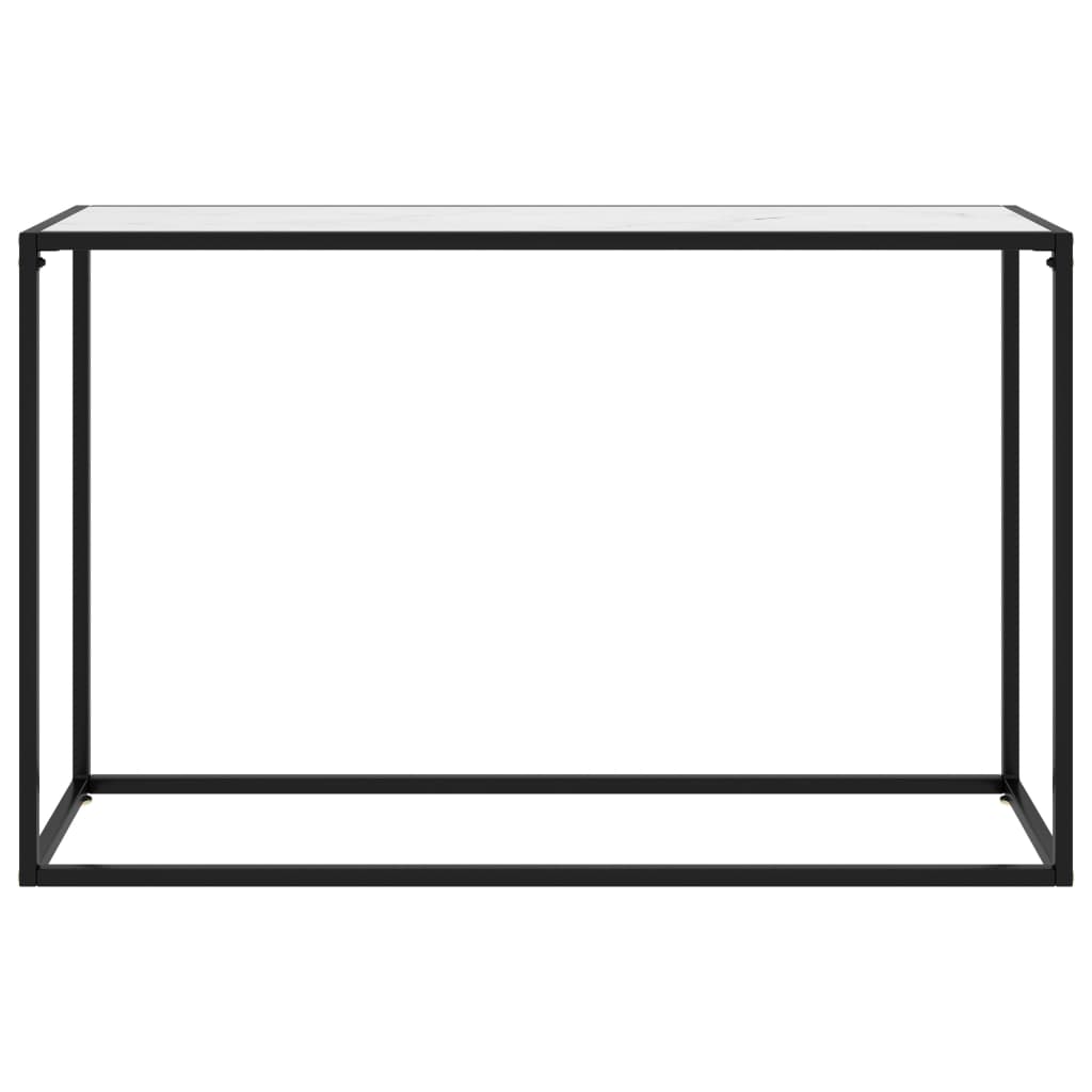 Mesa consola 120x35x75 cm vidro temperado branco