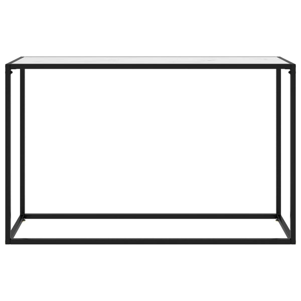 Mesa consola 120x35x75 cm vidro temperado branco