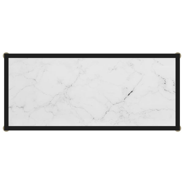 Mesa consola 80x35x75 cm vidro temperado branco