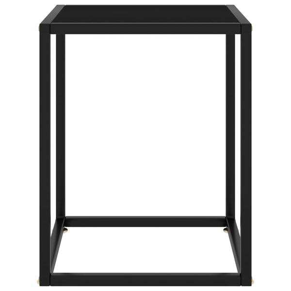 Mesa de centro 40x40x50 cm preto com vidro preto