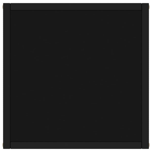 Mesa de centro 40x40x50 cm preto com vidro preto