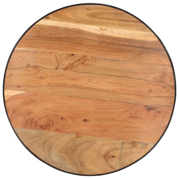 Mesa de centro 68x68x36 cm madeira de acácia maciça preto