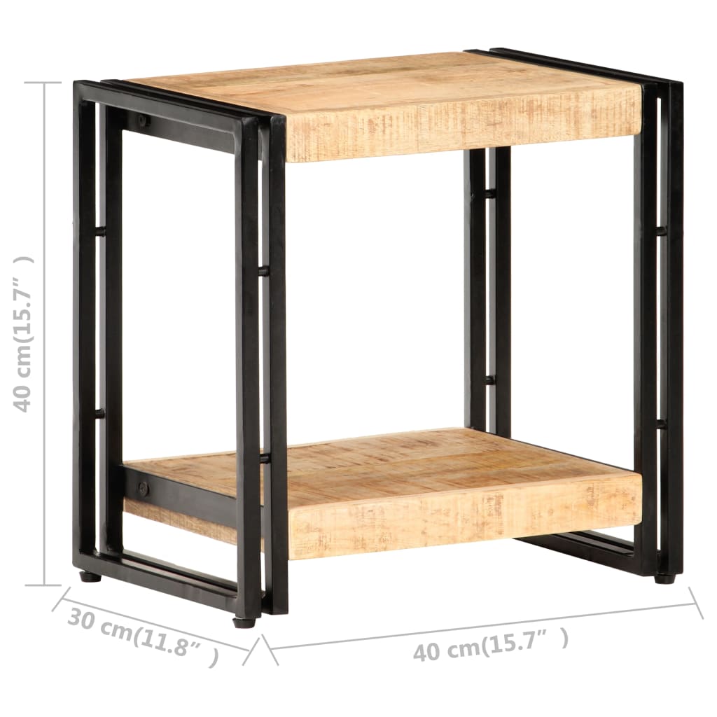 Mesa de apoio 40x30x40 cm madeira de mangueira áspera