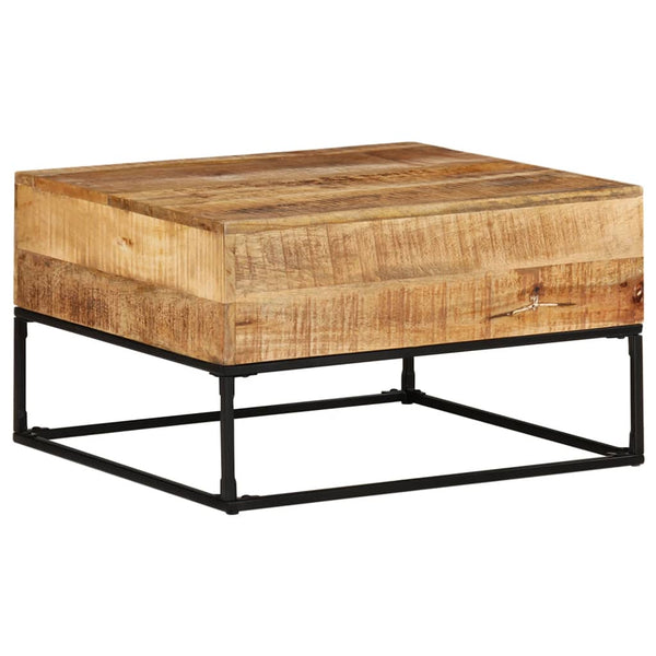 Mesa de centro 68x68x41 cm madeira de mangueira áspera