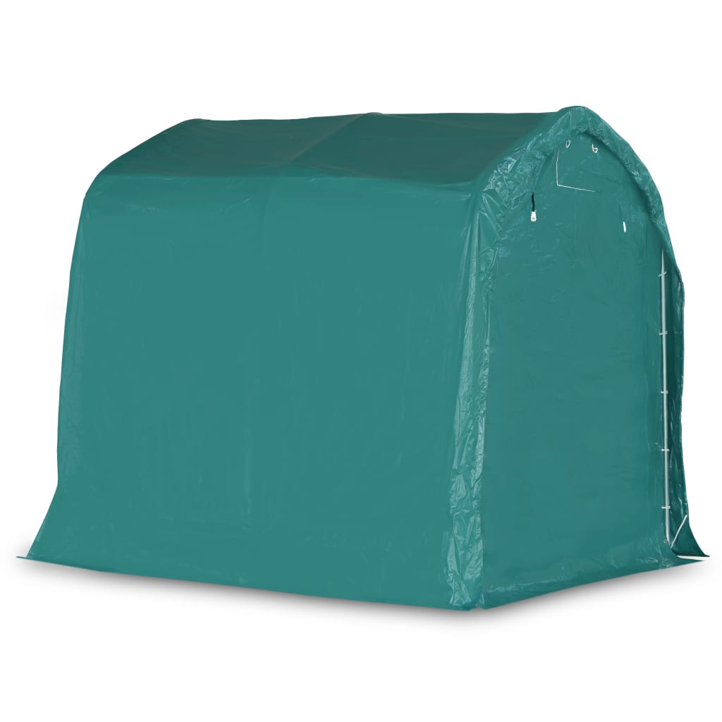 Tenda de garagem em PVC 2,4x2,4 m verde