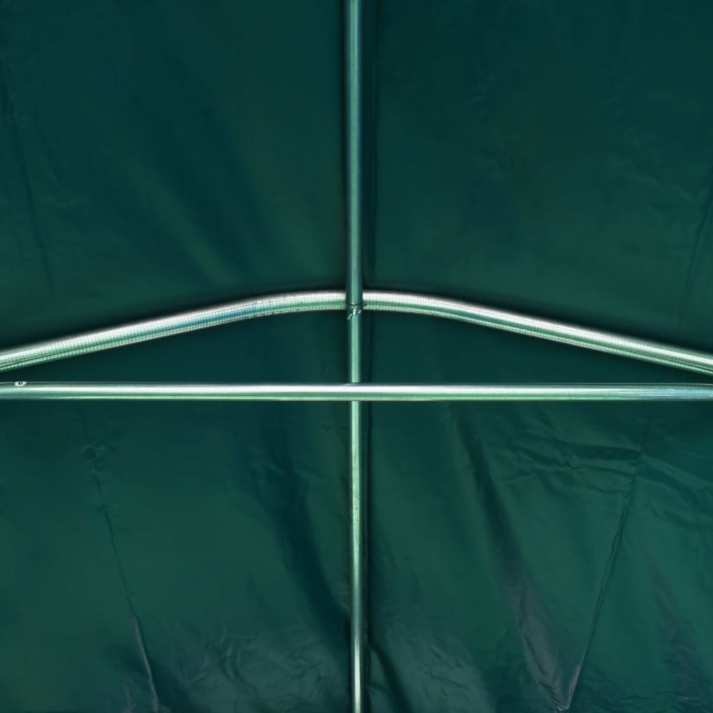Tenda de garagem em PVC 2,4x2,4 m verde