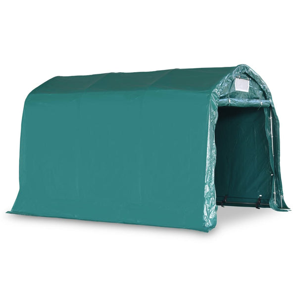 Tenda de garagem em PVC 2,4x3,6 m verde