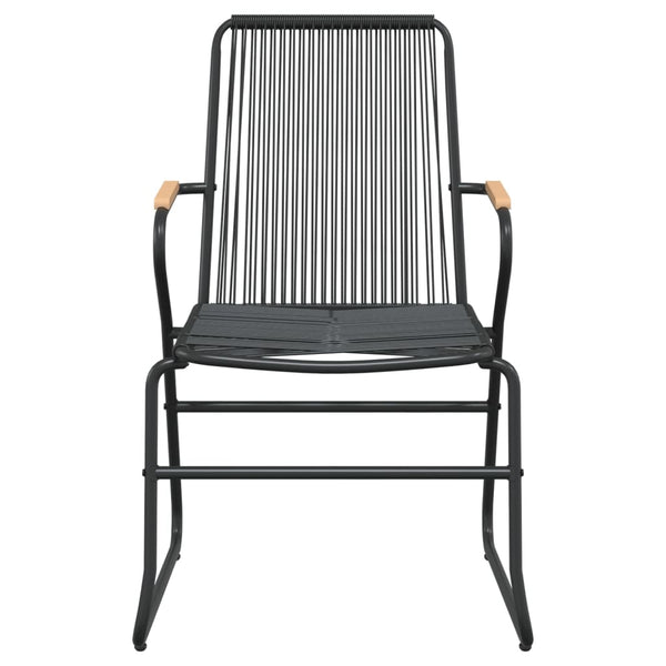 Cadeiras de jardim 2 pcs 58x59x85,5 cm vime de PVC preto