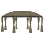 Gazebo c/ cortinas 520x349x255 cm 180 g/m² cinzento-acastanhado