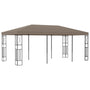 Gazebo 6x3 m tecido cinzento-acastanhado