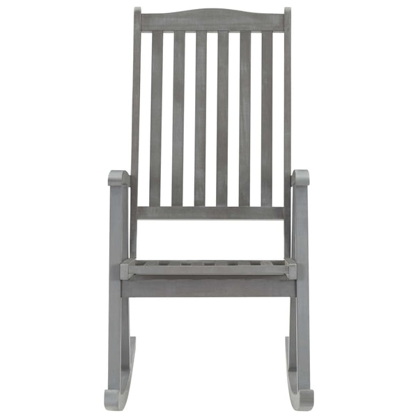 Cadeira de baloiço madeira de acácia maciça cinzento