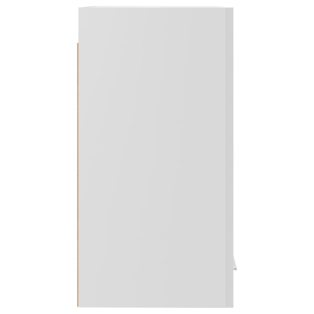 Armário de parede 29,5x31x60 cm contraplacado branco brilhante