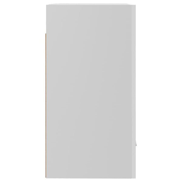 Armário de parede 50x31x60cm derivados madeira branco brilhante